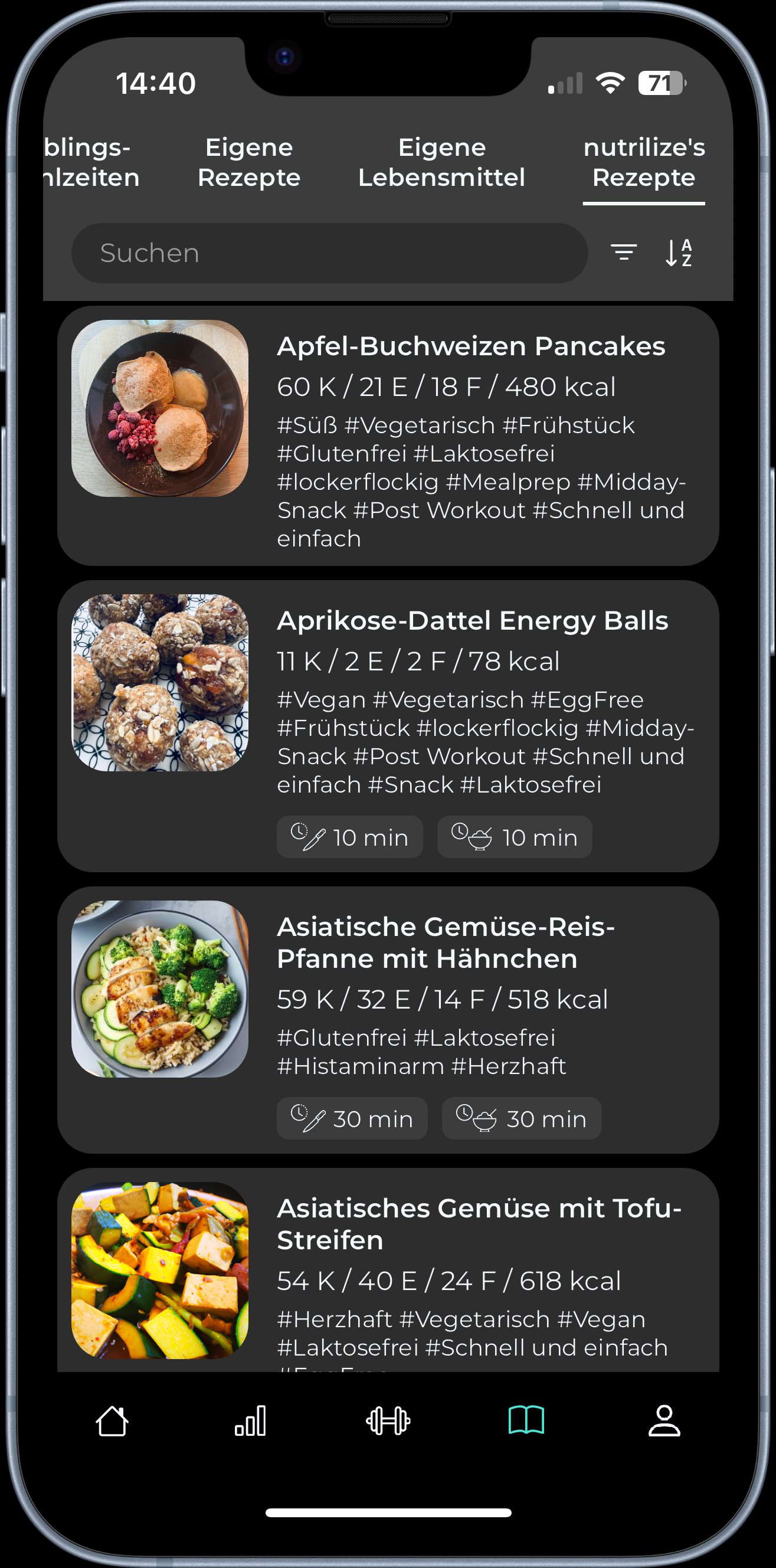 Individuelle Rezepte und Ernährungsplan in der nutrilize-App – ErnährungsZAYchen Coaching